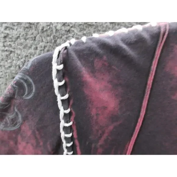 Affliction Live Fast Men’s XL Thin T-Shirt Red Black Gothic Cross Stitch USA - Picture 4 of 16